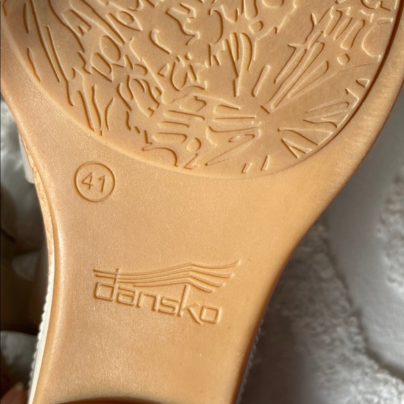 Dansko Off White Wedge Sandals - Picture 6 of 7